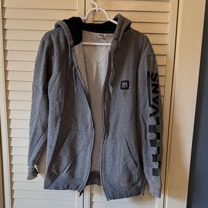 Vans Men’s Charcoal Full-Zip Hoodie Med